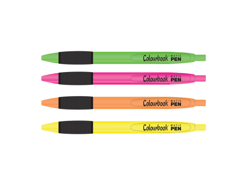 Penna a Scatto Fluo con Grip Colourbook